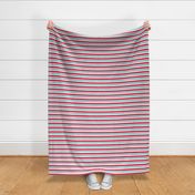 Vintage Stripe for Girls  in  Pink, Red and Aqua,  50