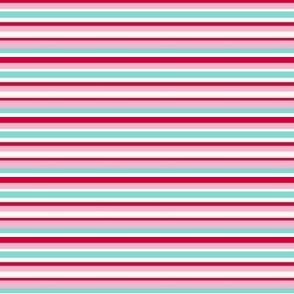  Vintage  Mini Stripes in Red and Pink , Varying, 10