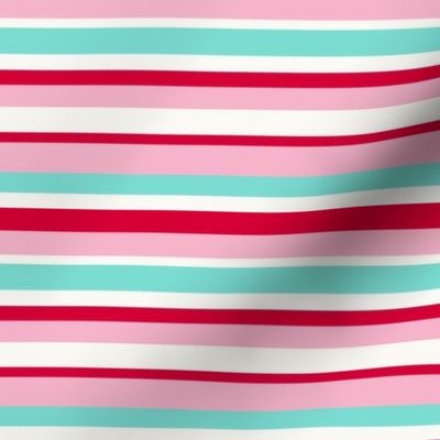  Girls Retro Stripes in Red and Pink , Varying, 35