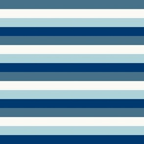  Nautical Stripes for Kids or Home Decor in  Mixed Blues , 50