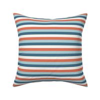 Nautical Stripes in Teal and Coral, 50