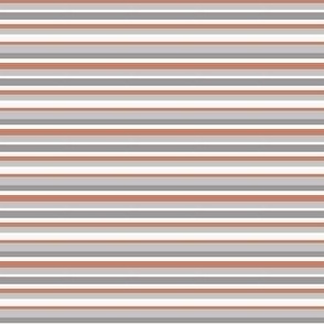 Gray and Rust Stripes, Varying, Mini 10