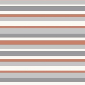 Gray and Rust Stripes, Varying 35