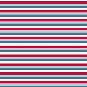 July 4th Vintage Red and Blue Mini Stripes, 15