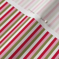 Vintage Christmas Pink and Red Mini Stripe, 15