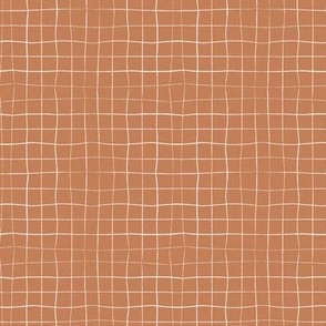 Small Terracotta Pink Grid