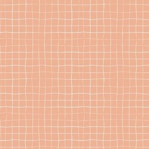 Small Salmon Pink Grid