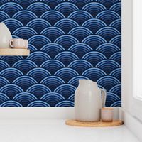 M Rainbow  geometric modern navy blue  0010 E  aesthetic  plaid fabric wallpaper harmony ombre dark blue 