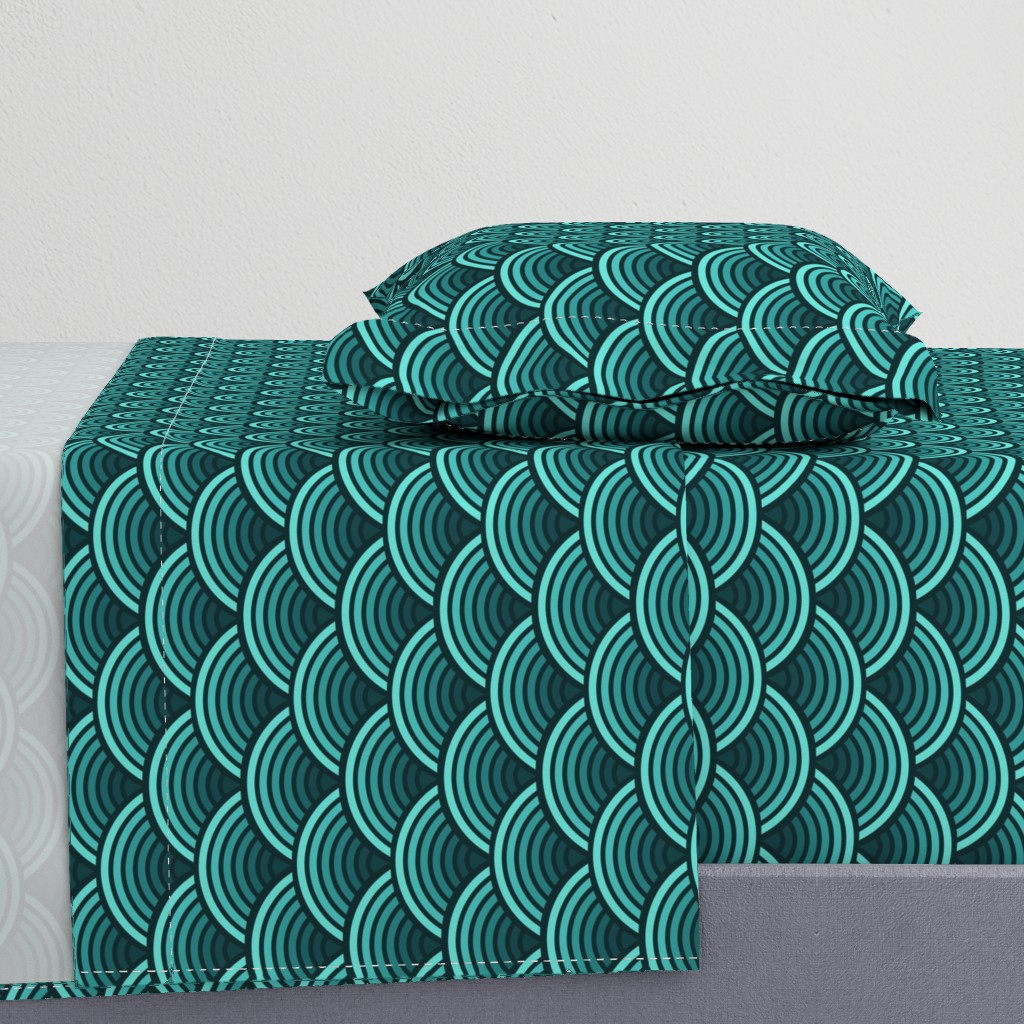 M Rainbow  geometric modern emerald  0010 F  aesthetic  plaid fabric wallpaper harmony ombre green teal 