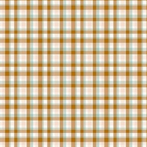 Mustard Brown, Rust, Gray, & Cream Fall Earthtone Plaid Hanging