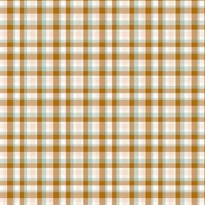 Retro Mini Plaid in Rust, Sage Green and Blush Pink for Girls, 15