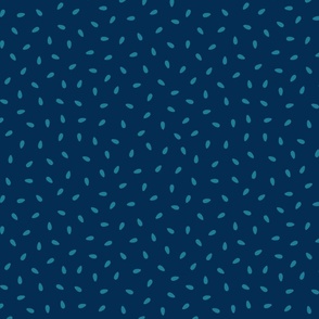Sweet Little leaves // normal scale 0032 A // Children's Fabric Bold Aesthetic Modern Pattern cute leaf   navy  white blue skyblue