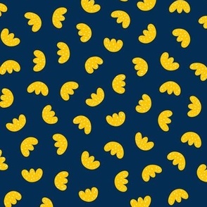 Sweet Little Buds // normal scale 0033 A // Children's Fabric Bold Aesthetic Modern Pattern cute flowers  yellow navy  white