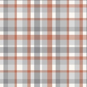 Vintage Twill Plaid in Gray and Terracotta for Boys, 40