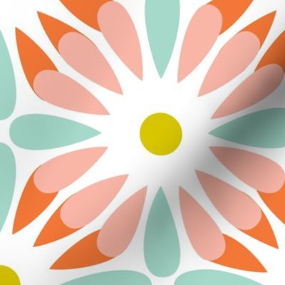 Crazy Daisy - Retro Floral Geometric Large