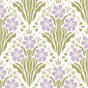 Celeste purple block print floral