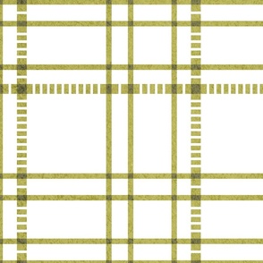 Large jumbo scale // Modern check coordinate // white background split pea green criss-crossed vertical and horizontal stripes
