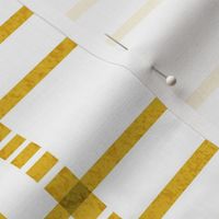 Normal scale // Modern check coordinate // white background sun yellow criss-crossed vertical and horizontal stripes