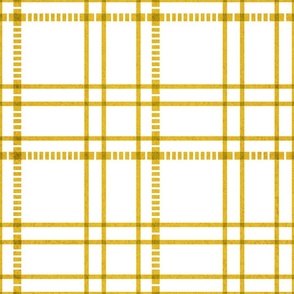 Normal scale // Modern check coordinate // white background sun yellow criss-crossed vertical and horizontal stripes