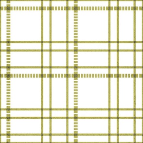 Normal scale // Modern check coordinate // white background split pea green criss-crossed vertical and horizontal stripes