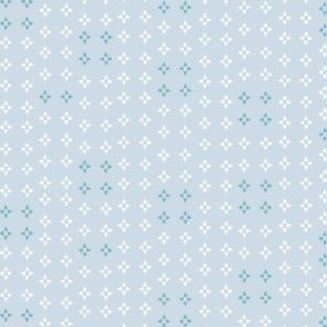 Geometric Florentine Tile Blender Print in baby blue and aqua 