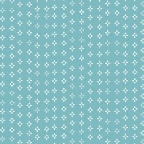 Geometric Florentine Tile Blender Print in aqua blue