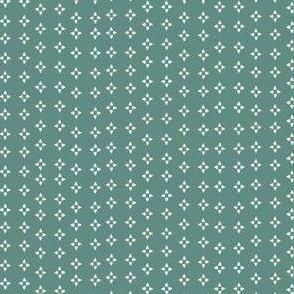 Geometric Florentine Tile Blender Print in teal green 