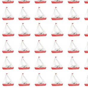 Sailboats on white