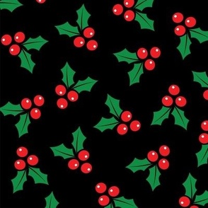 Holly Jolly Christmas Black Smaller