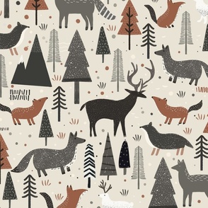Whimsical Winter - Fox forest L