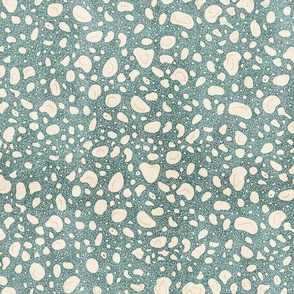 Just Beachy Sea Foam Texture- Deep Sea Green Sand White