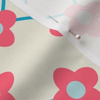 Wallflowers // large print // Pinkalicious Blossoms on Vanilla Cream