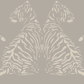 JUMBO // baby tiger - bone beige_ cloudy silver - nursery 