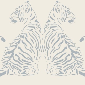 JUMBO // baby tiger - creamy white_ french grey - nursery 