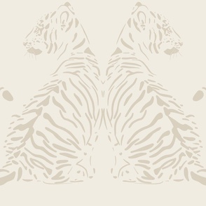 JUMBO // baby tiger - bone beige_ creamy white - nursery 