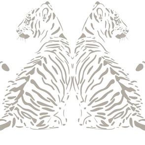 JUMBO // baby tiger - cloudy silver_ pure white - nursery 