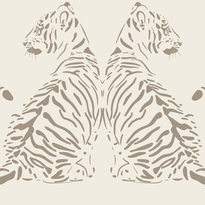 JUMBO // baby tiger - creamy white_ khaki brown - nursery 