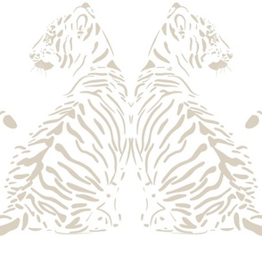 JUMBO // baby tiger - bone beige_ pure white - nursery 