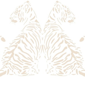 JUMBO // baby tiger - corallite cream_ pure white - nursery 