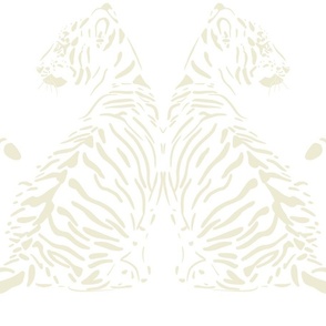 JUMBO // baby tiger - carambola cream_ pure white - nursery 