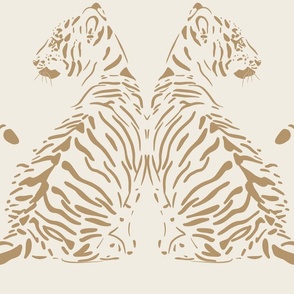 JUMBO // baby tiger - creamy white_ lion gold - nursery 