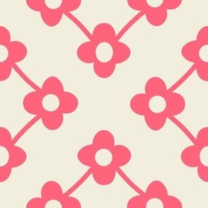 Wallflowers Silhouette // large print // Pinkalicious Blossoms on Vanilla Cream