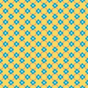 Lattice & Wallflowers // small print // Bubblegum Blossoms on Sweet Lemon