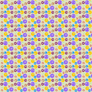 Dots With Eyes Tan BG