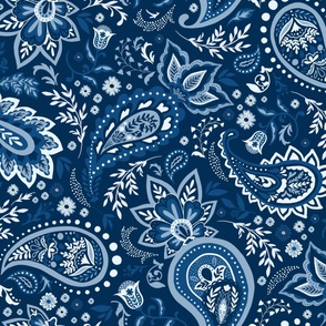 Blue Soma Paisley Extra Large Scale