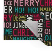 Christmas Merriment - Typography Black Multi Regular