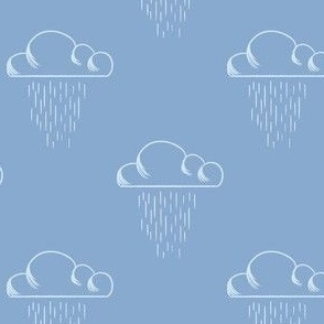 (XS) Gloomy Rain Weather Clouds in Dark Blue