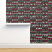 Christmas Merriment - Typography Black Multi Small