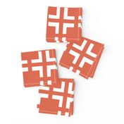 Moroccan Solid Square in Tuscan or Coral / Salmon