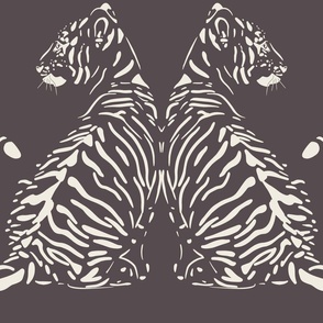 JUMBO // baby tiger - creamy white_ purple brown 02 - nursery 